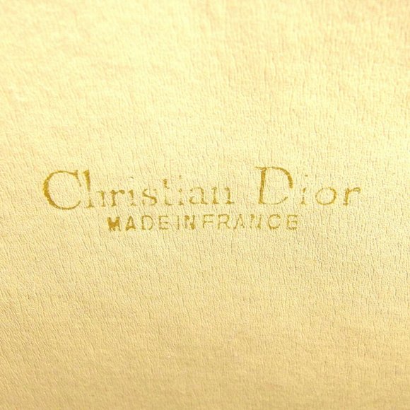 Authentic Dior clutch bag Logo Beige Brown Gold Women Men - Picture 7 of 8